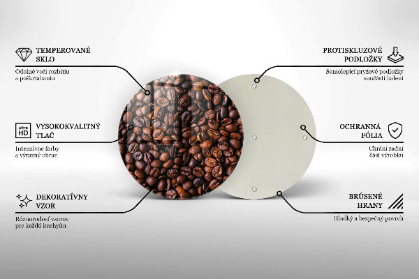 Tagliere in vetro temperato Chicchi di caffè