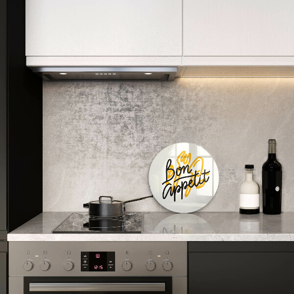 Tagliere in vetro temperato Iscrizione Bon Appetit