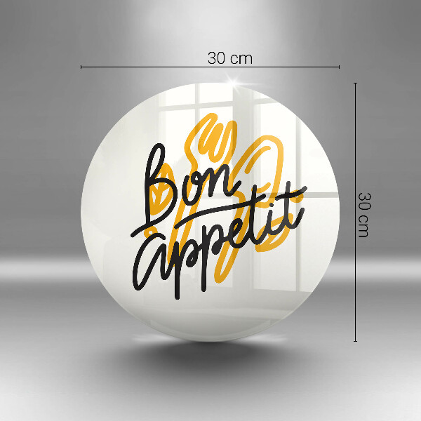 Tagliere in vetro temperato Iscrizione Bon Appetit
