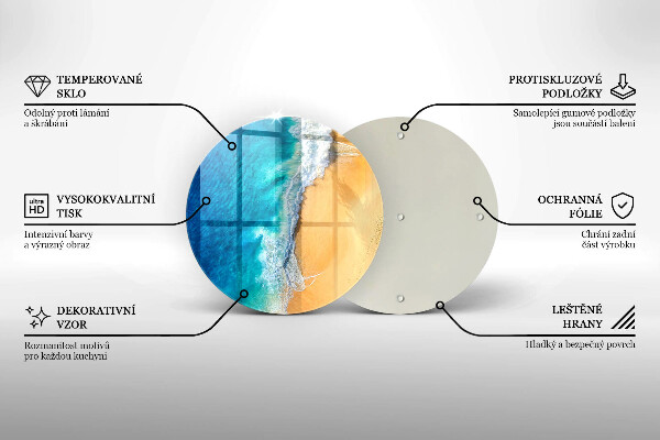Tagliere in vetro temperato Spiaggia e mare
