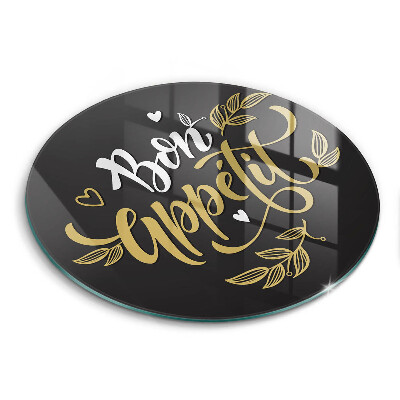 Tagliere in vetro temperato Iscrizione Bon Appetit