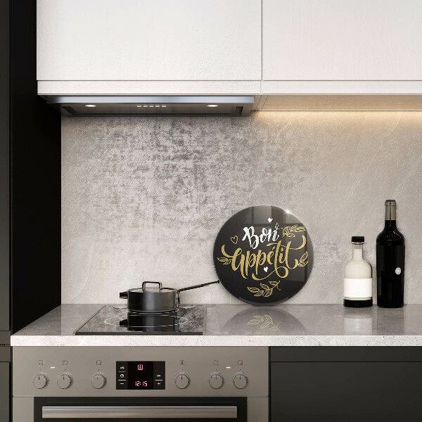 Tagliere in vetro temperato Iscrizione Bon Appetit