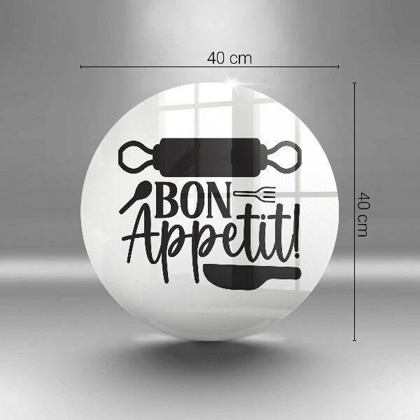 Tagliere in vetro temperato Iscrizione Bon Appetit