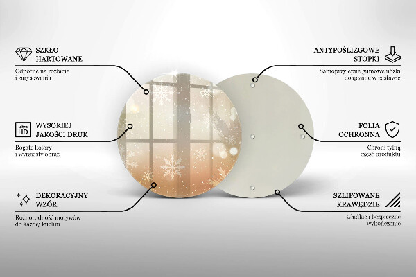 Tagliere in vetro temperato Fiocchi di neve