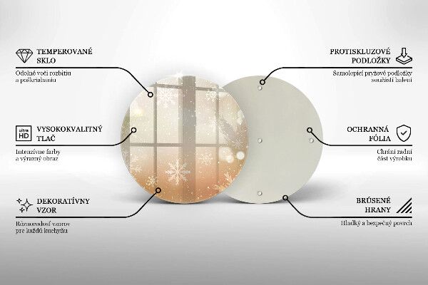 Tagliere in vetro temperato Fiocchi di neve