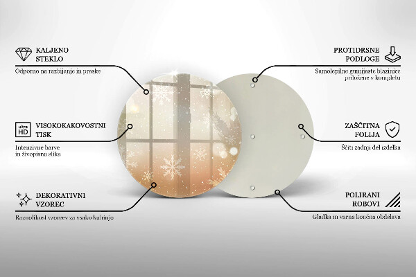 Tagliere in vetro temperato Fiocchi di neve