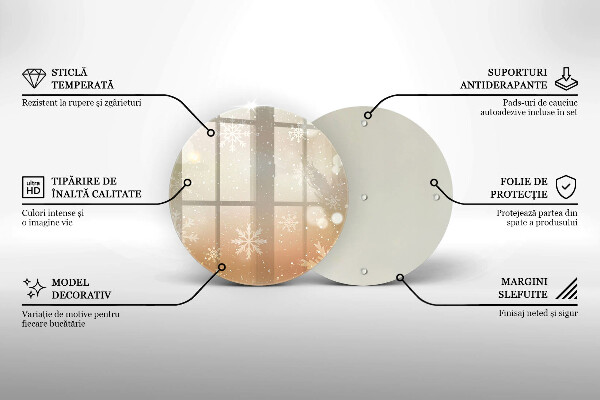 Tagliere in vetro temperato Fiocchi di neve