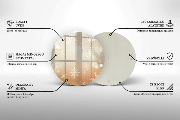 Tagliere in vetro temperato Fiocchi di neve