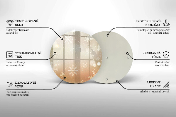 Tagliere in vetro temperato Fiocchi di neve