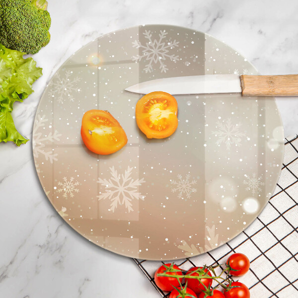 Tagliere in vetro temperato Fiocchi di neve