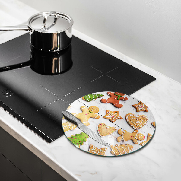 Tagliere in vetro temperato Pan di zenzero di Natale