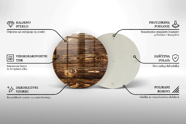 Tagliere in vetro temperato Struttura del legno