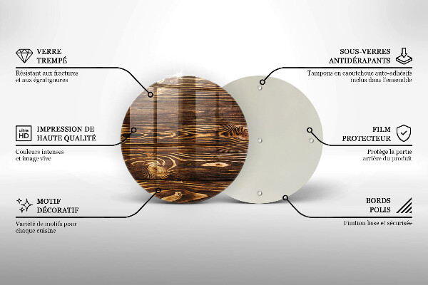 Tagliere in vetro temperato Struttura del legno