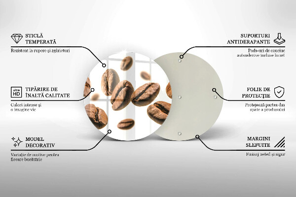 Tagliere in vetro temperato Chicchi di caffè