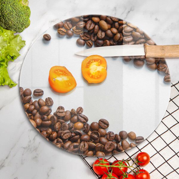 Tagliere in vetro temperato Chicchi di caffè