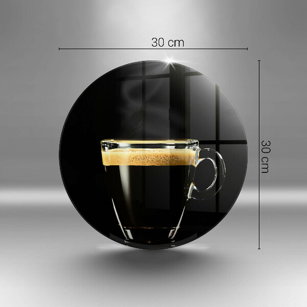 Tagliere in vetro temperato Un bicchiere di caffè nero
