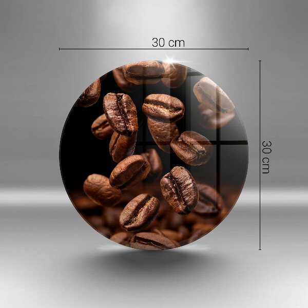 Tagliere in vetro temperato Chicchi di caffè marroni