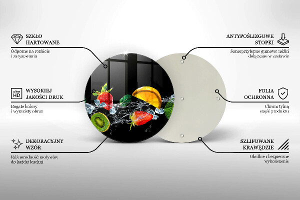 Tagliere in vetro temperato Frutta in acqua