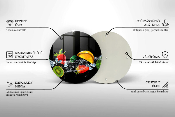 Tagliere in vetro temperato Frutta in acqua