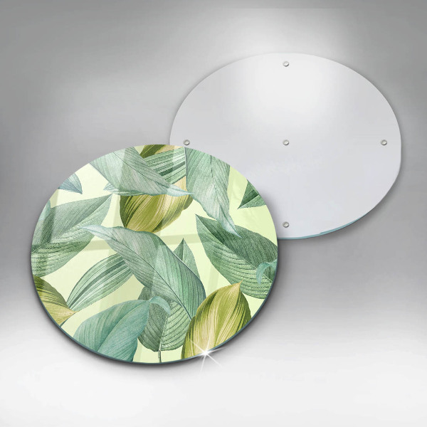 Tagliere in vetro temperato Foglie tropicali verdi