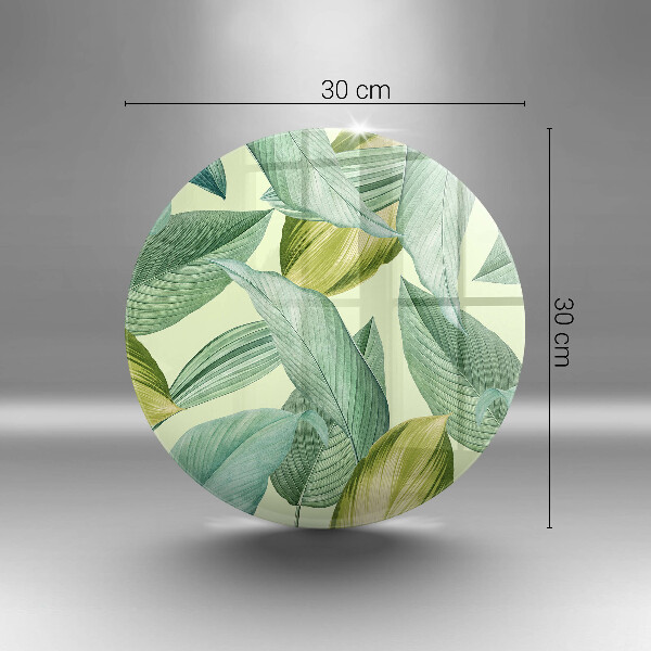 Tagliere in vetro temperato Foglie tropicali verdi