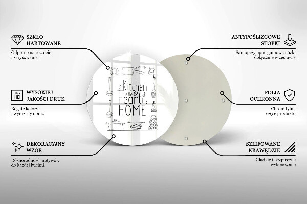 Tagliere in vetro temperato Iscrizione frase