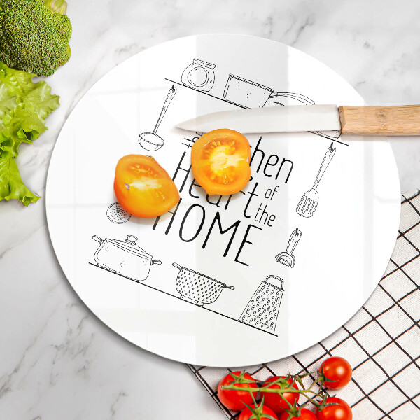 Tagliere in vetro temperato Iscrizione frase