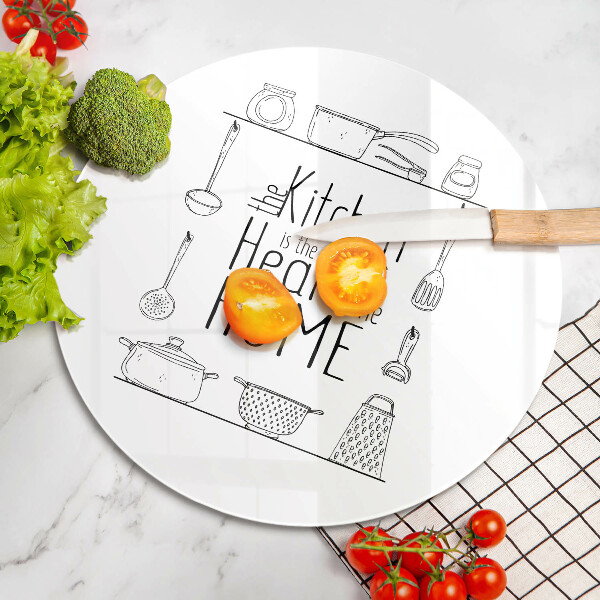 Tagliere in vetro temperato Iscrizione frase