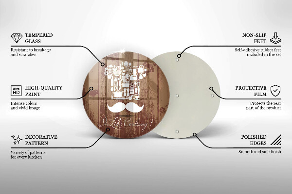 Tagliere in vetro temperato I like cooking