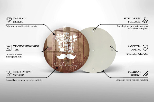 Tagliere in vetro temperato I like cooking