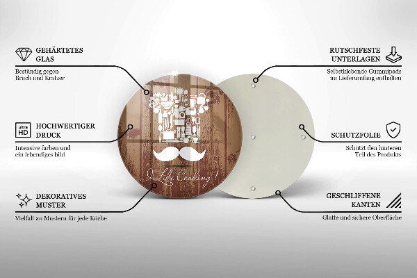 Tagliere in vetro temperato I like cooking