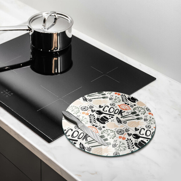 Tagliere in vetro temperato Motivo della cucina dei cartoni animati