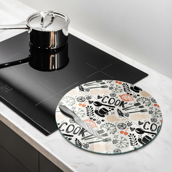 Tagliere in vetro temperato Motivo della cucina dei cartoni animati