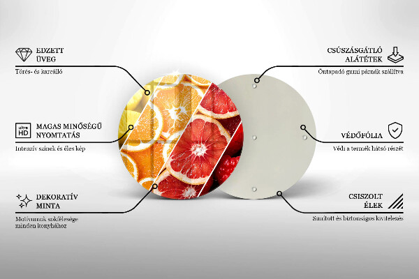 Tagliere in vetro temperato Frutti colorati