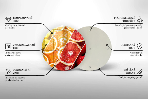 Tagliere in vetro temperato Frutti colorati