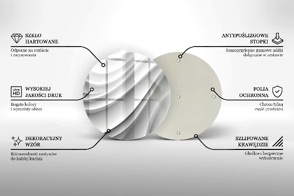 Tagliere in vetro temperato Linee geometriche
