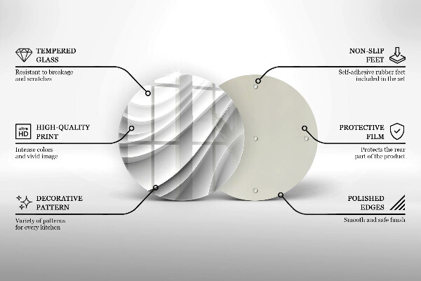 Tagliere in vetro temperato Linee geometriche