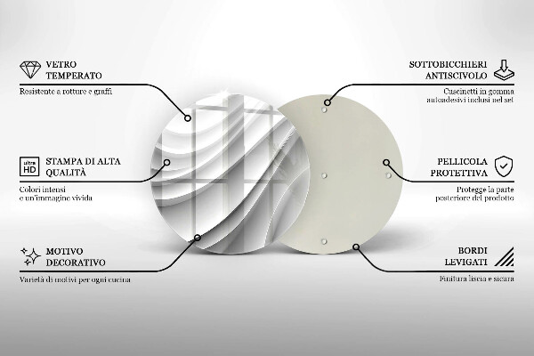 Tagliere in vetro temperato Linee geometriche