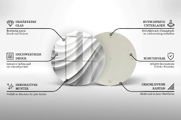 Tagliere in vetro temperato Linee geometriche