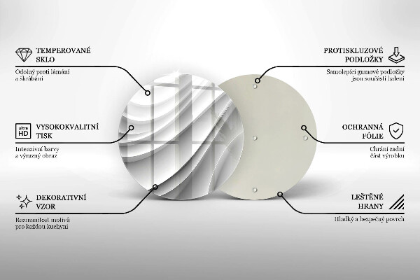 Tagliere in vetro temperato Linee geometriche