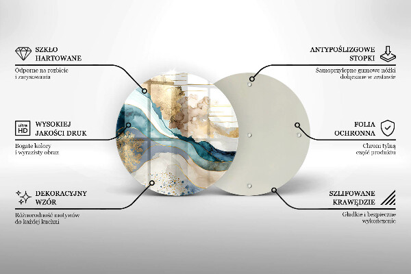 Tagliere in vetro temperato Marmo colorato