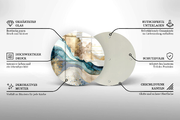 Tagliere in vetro temperato Marmo colorato