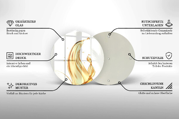 Tagliere in vetro temperato olio d'oliva