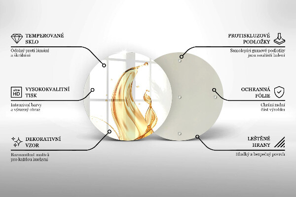 Tagliere in vetro temperato olio d'oliva