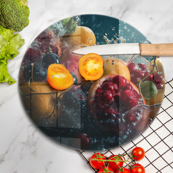 Tagliere in vetro temperato Frutta in acqua