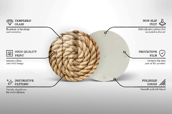 Tagliere in vetro temperato Grossa fune