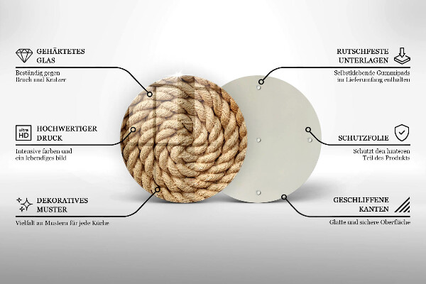 Tagliere in vetro temperato Grossa fune