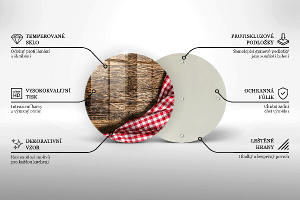 Tagliere in vetro temperato Tavolo di legno