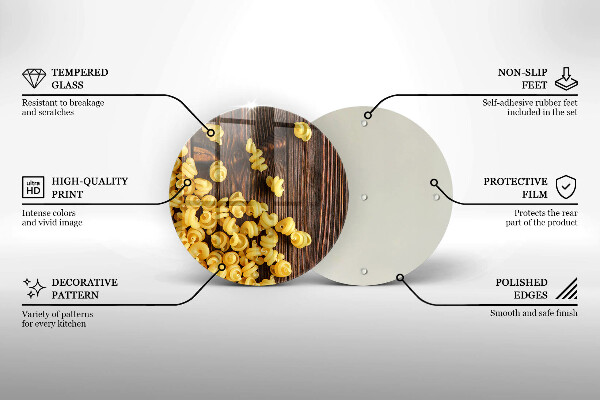 Tagliere in vetro temperato Pasta in tavola