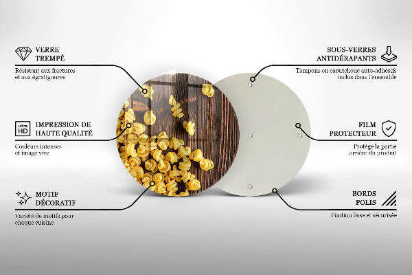 Tagliere in vetro temperato Pasta in tavola